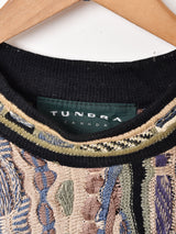 TUNDRA カナダ製 総柄 3Dセーター