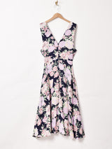 アメリカ製 Vネック 花柄 スリーブレスワンピース