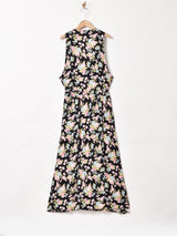 アメリカ製 花柄 カシュクール スリーブレスワンピース