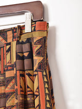 総柄 プリーツスカート