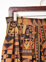 総柄 プリーツスカート