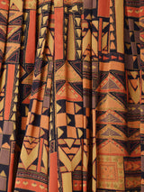 総柄 プリーツスカート