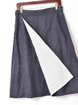 ドット柄 リバーシブル ラップスカート