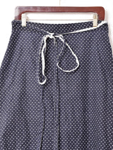 ドット柄 リバーシブル ラップスカート