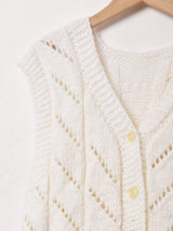 透かし編み ニットベスト
