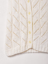 透かし編み ニットベスト