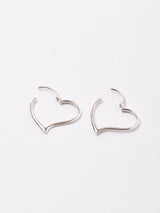 ハート フープピアス