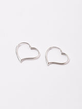 ハート フープピアス