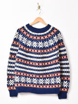 総柄 ノルディックセーター