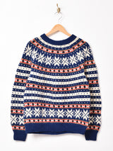 総柄 ノルディックセーター