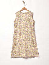 小花柄 スリーブレスワンピース