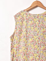 小花柄 スリーブレスワンピース