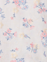 【2色展開】Meridian フラワー刺繍 パフスリーブ 半袖ブラウス