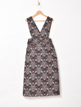 Meridian ペイズリー柄 タペストリーノースリーブワンピース