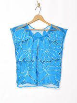 カットワーク×スパンコールトップス