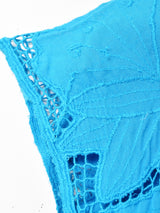 カットワーク×スパンコールトップス