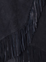 スエード ラップフリンジスカート