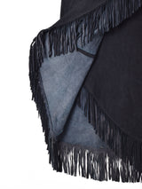 スエード ラップフリンジスカート