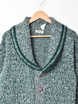 ショールカラー ミックスニット カーディガン