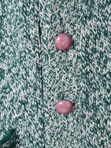 ショールカラー ミックスニット カーディガン