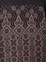 総柄 スタンドカラー カーディガン