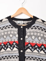 総柄 カーディガン