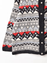 総柄 カーディガン