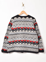 総柄 カーディガン