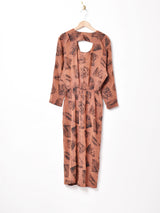 アメリカ製 バックオープン 長袖ワンピース