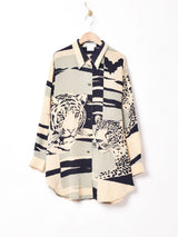 イタリア製 アニマル シルクシャツ