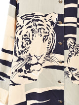 イタリア製 アニマル シルクシャツ