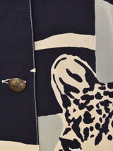 イタリア製 アニマル シルクシャツ