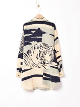 イタリア製 アニマル シルクシャツ