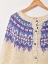 ハンドニット モヘアカーディガン