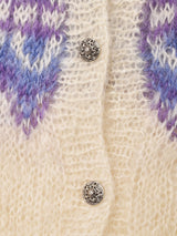 ハンドニット モヘアカーディガン