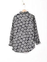 総柄 シルクシャツ