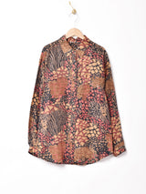 総柄シルクシャツ
