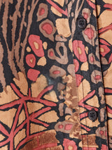 総柄シルクシャツ