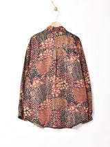 総柄シルクシャツ