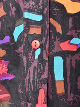 総柄 シルクシャツ