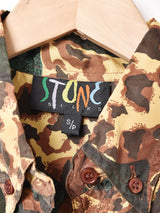 総柄 シルクシャツ