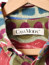 総柄 長袖シャツ