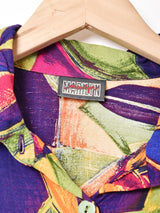 アメリカ製 総柄 5分袖シャツ