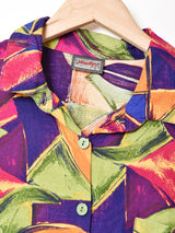 アメリカ製 総柄 5分袖シャツ