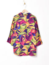 アメリカ製 総柄 5分袖シャツ