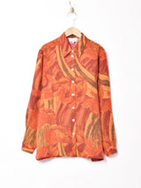 総柄 長袖シャツ