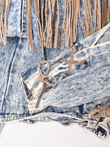 フリンジデニムジャケット