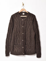 ウッドボタン チロル カーディガン