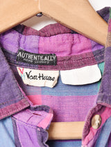 スリーブレス チェック柄シャツ