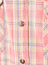 スリーブレス チェック柄シャツ